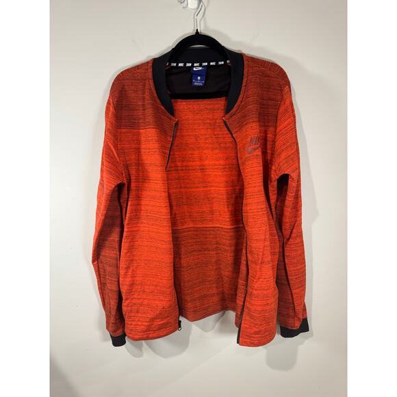 Nike Sportswear Advance 15 Bomber Jacket Men’s Size M – Max Orange Knit Zip-Up - Picture 5 of 5